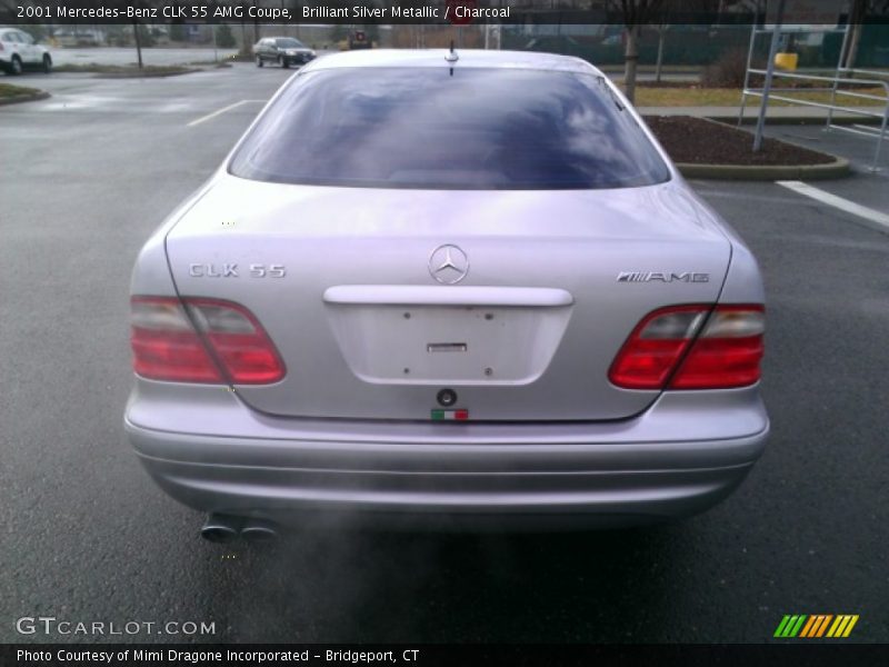 Brilliant Silver Metallic / Charcoal 2001 Mercedes-Benz CLK 55 AMG Coupe