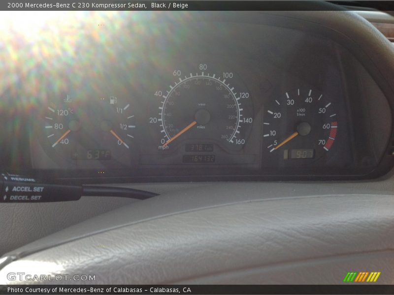 Black / Beige 2000 Mercedes-Benz C 230 Kompressor Sedan