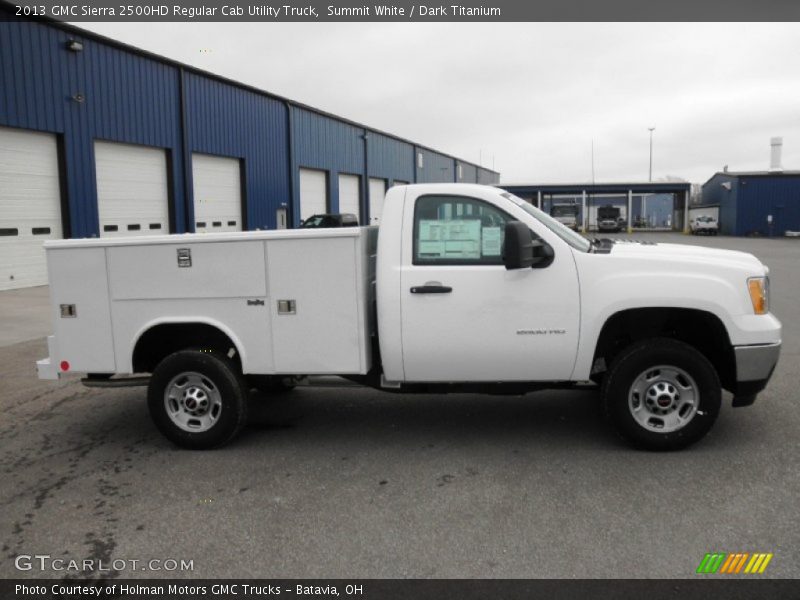 Summit White / Dark Titanium 2013 GMC Sierra 2500HD Regular Cab Utility Truck