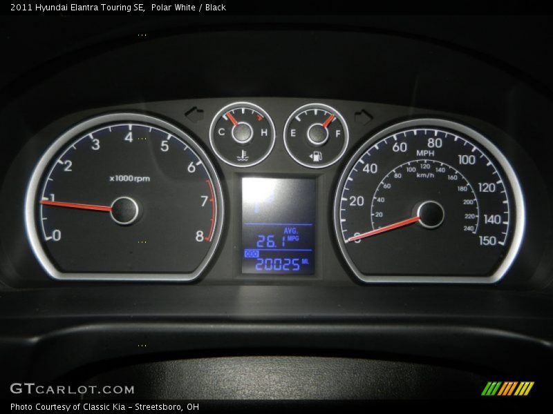 Polar White / Black 2011 Hyundai Elantra Touring SE