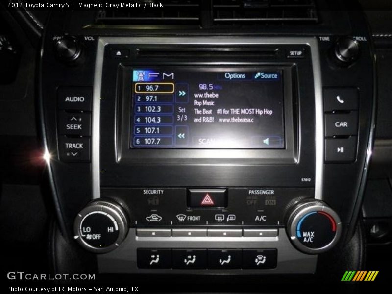 Magnetic Gray Metallic / Black 2012 Toyota Camry SE