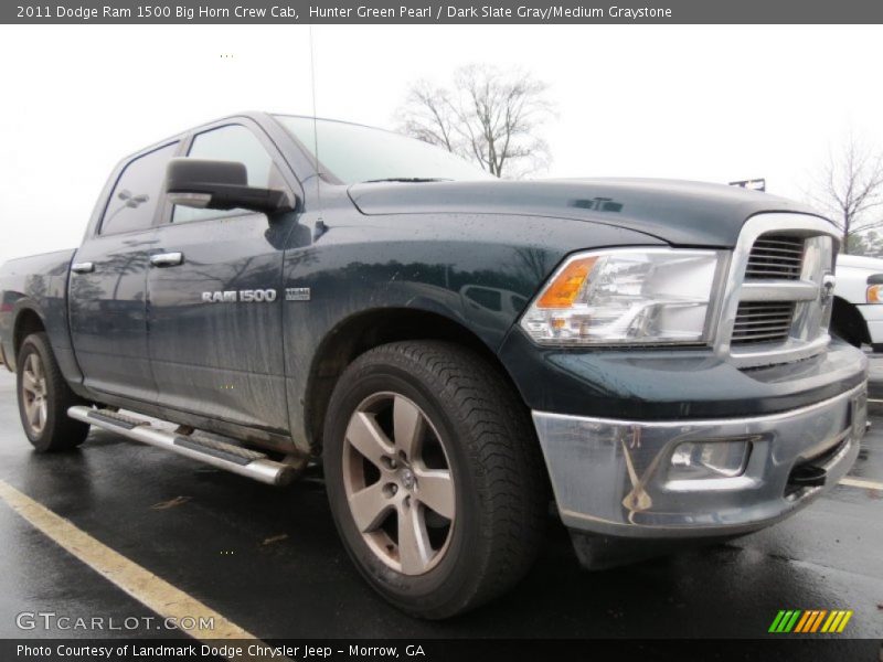 Hunter Green Pearl / Dark Slate Gray/Medium Graystone 2011 Dodge Ram 1500 Big Horn Crew Cab