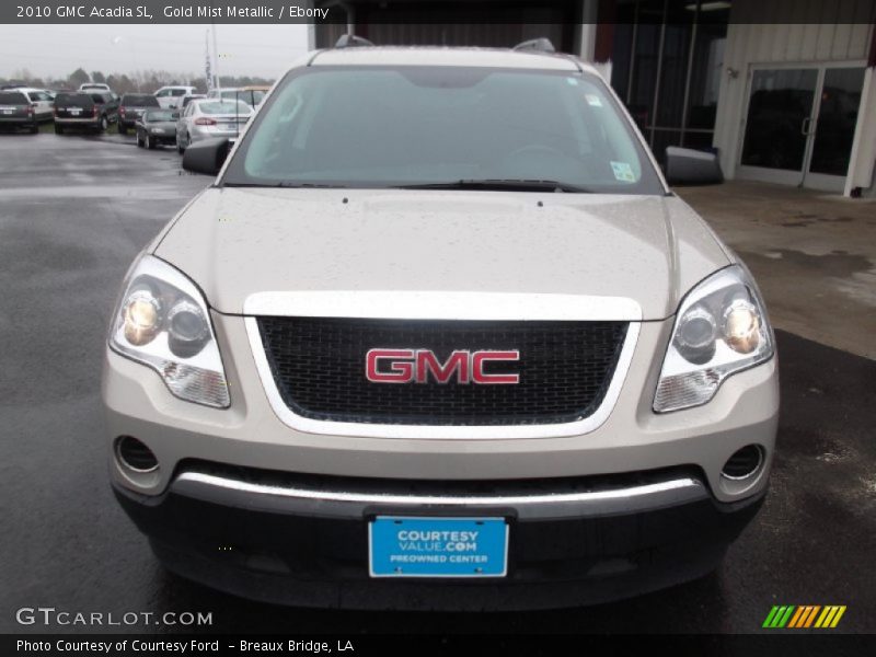 Gold Mist Metallic / Ebony 2010 GMC Acadia SL