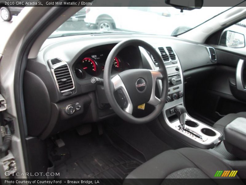 Gold Mist Metallic / Ebony 2010 GMC Acadia SL