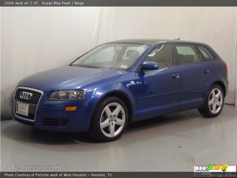 Ocean Blue Pearl / Beige 2006 Audi A3 2.0T