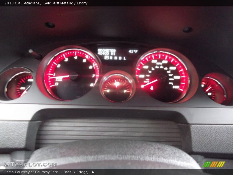 Gold Mist Metallic / Ebony 2010 GMC Acadia SL
