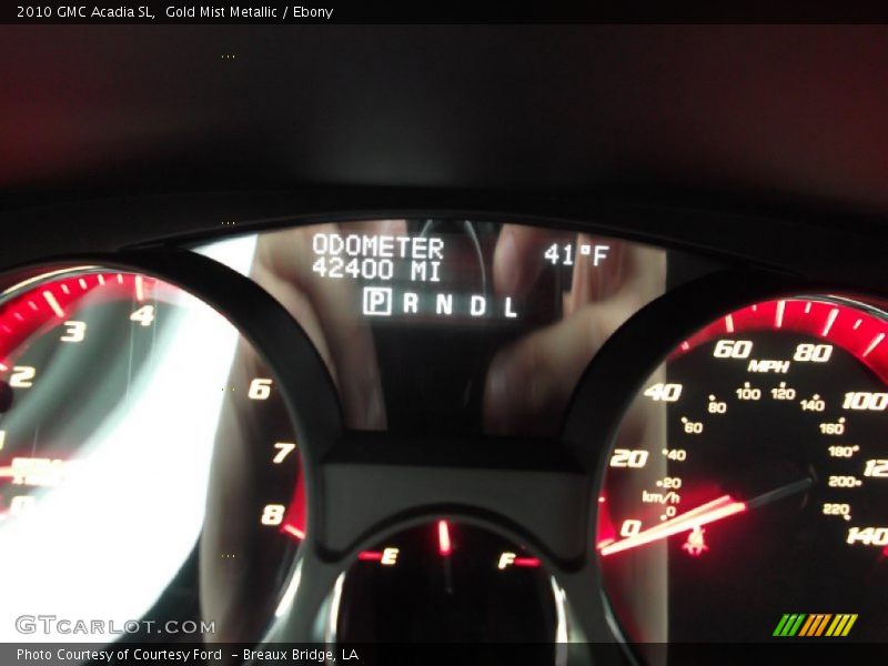 Gold Mist Metallic / Ebony 2010 GMC Acadia SL