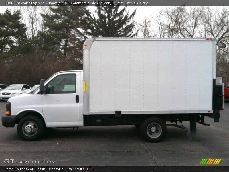 Summit White / Gray 2008 Chevrolet Express Cutaway 3500 Commercial Moving Van