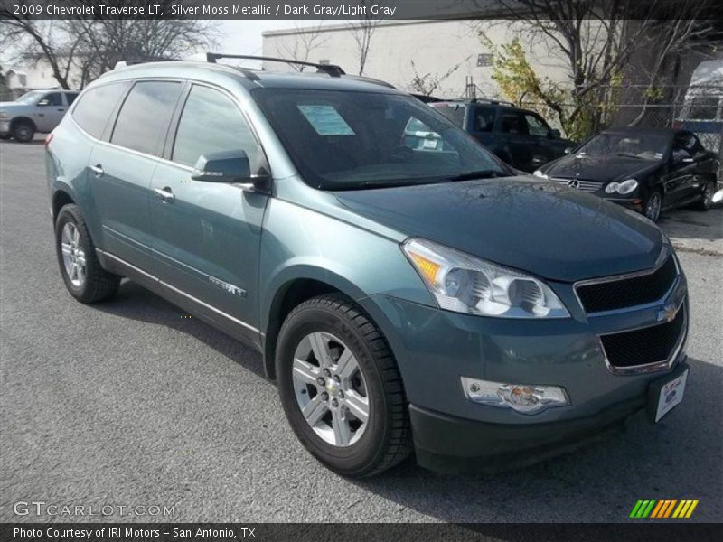Silver Moss Metallic / Dark Gray/Light Gray 2009 Chevrolet Traverse LT