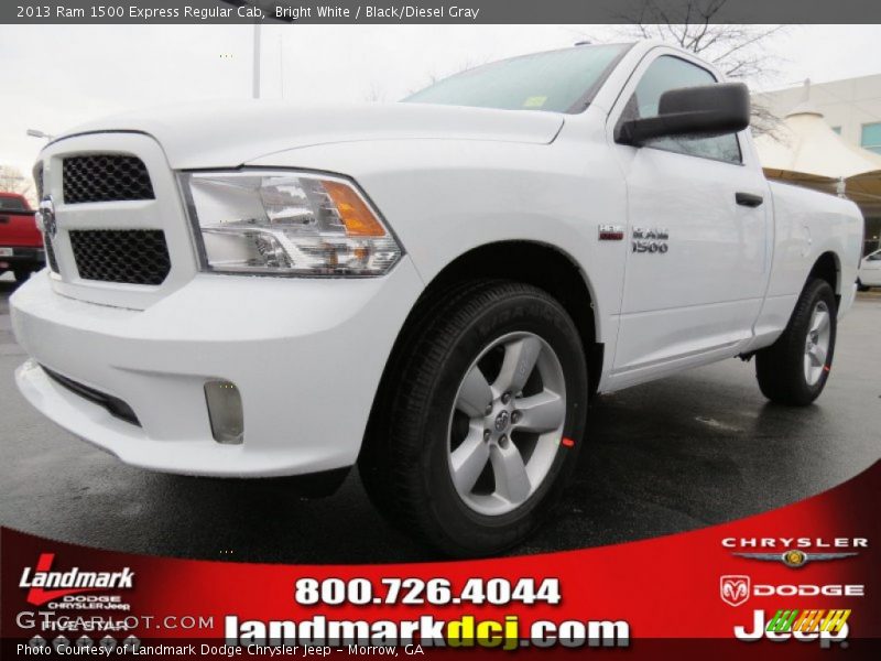 Bright White / Black/Diesel Gray 2013 Ram 1500 Express Regular Cab