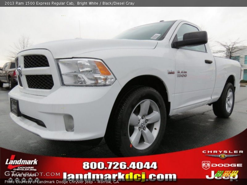 Bright White / Black/Diesel Gray 2013 Ram 1500 Express Regular Cab