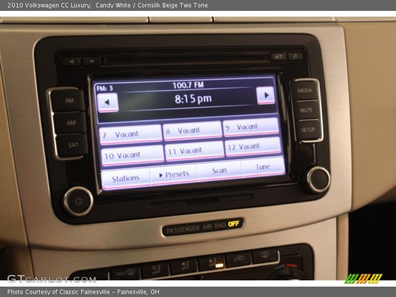 Candy White / Cornsilk Beige Two Tone 2010 Volkswagen CC Luxury