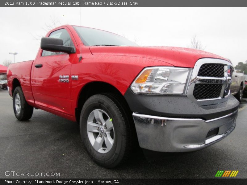 Flame Red / Black/Diesel Gray 2013 Ram 1500 Tradesman Regular Cab