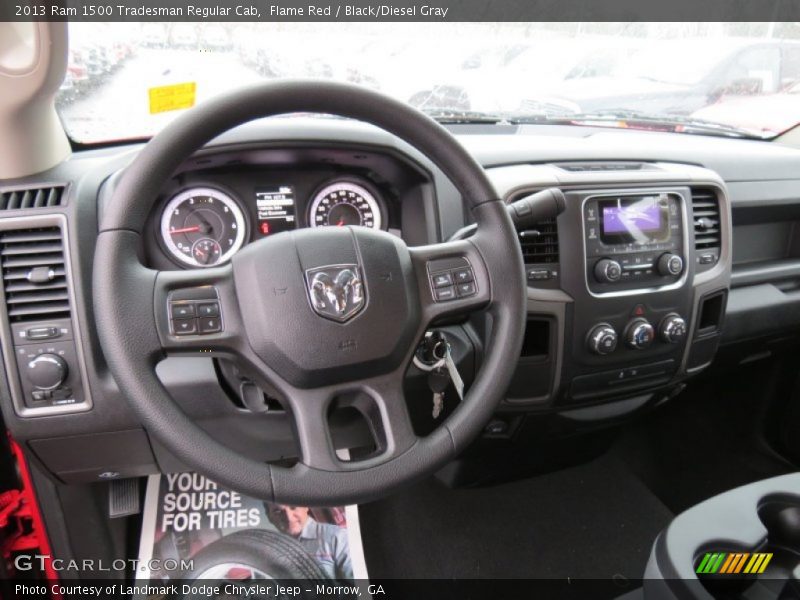 Flame Red / Black/Diesel Gray 2013 Ram 1500 Tradesman Regular Cab