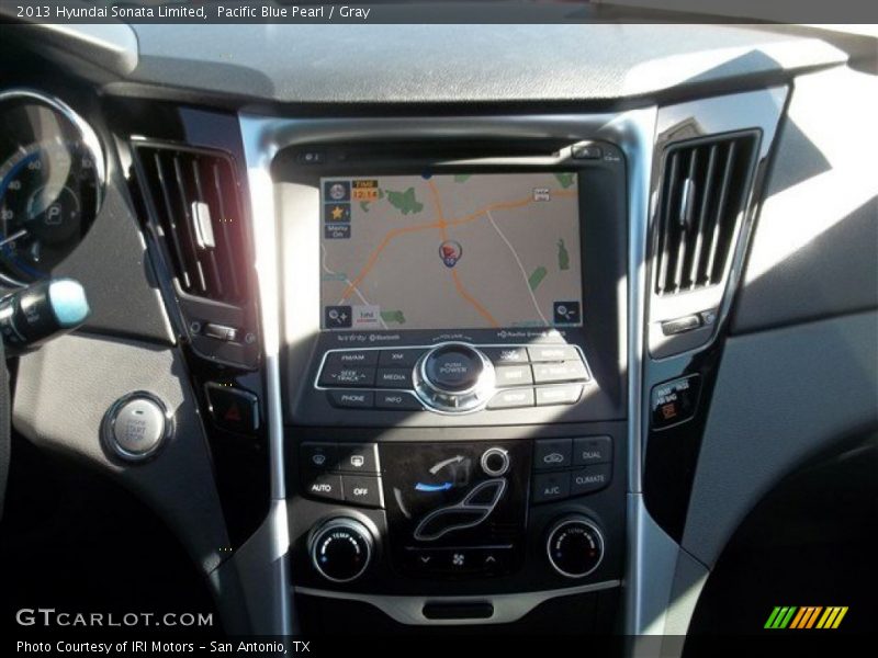 Pacific Blue Pearl / Gray 2013 Hyundai Sonata Limited