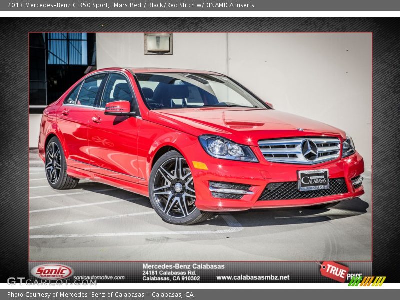 Mars Red / Black/Red Stitch w/DINAMICA Inserts 2013 Mercedes-Benz C 350 Sport