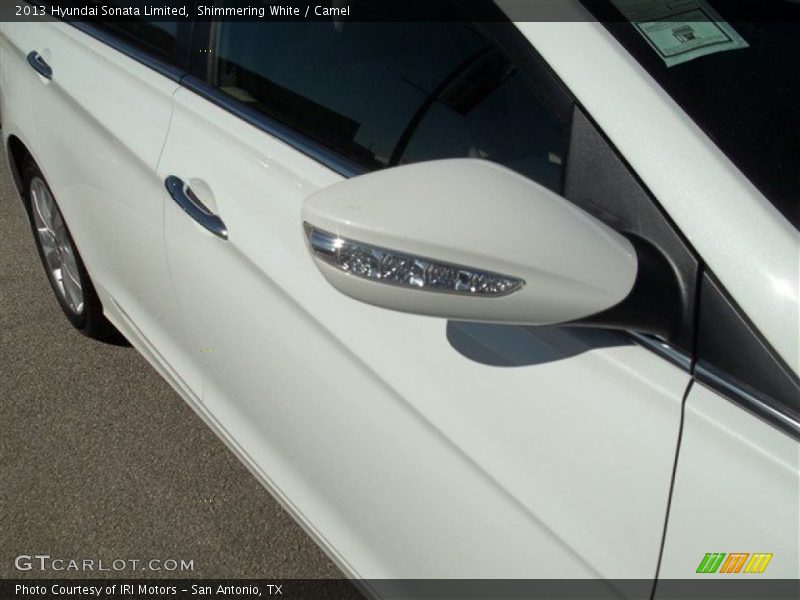 Shimmering White / Camel 2013 Hyundai Sonata Limited