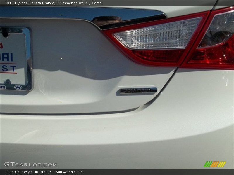Shimmering White / Camel 2013 Hyundai Sonata Limited