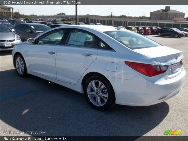 Shimmering White / Camel 2013 Hyundai Sonata Limited