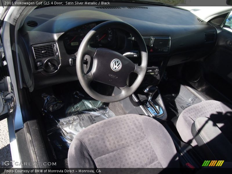 Satin Silver Metallic / Black 2001 Volkswagen Golf GLS 4 Door