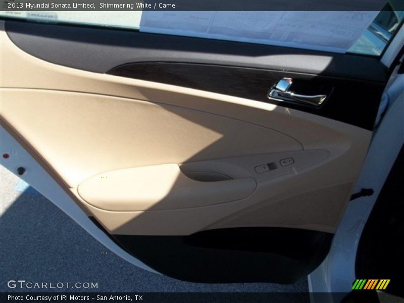 Shimmering White / Camel 2013 Hyundai Sonata Limited