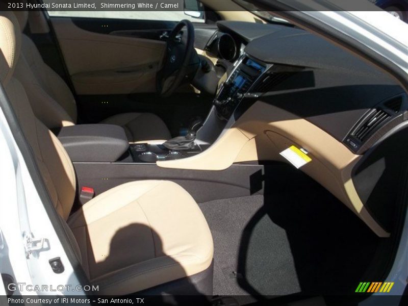Shimmering White / Camel 2013 Hyundai Sonata Limited