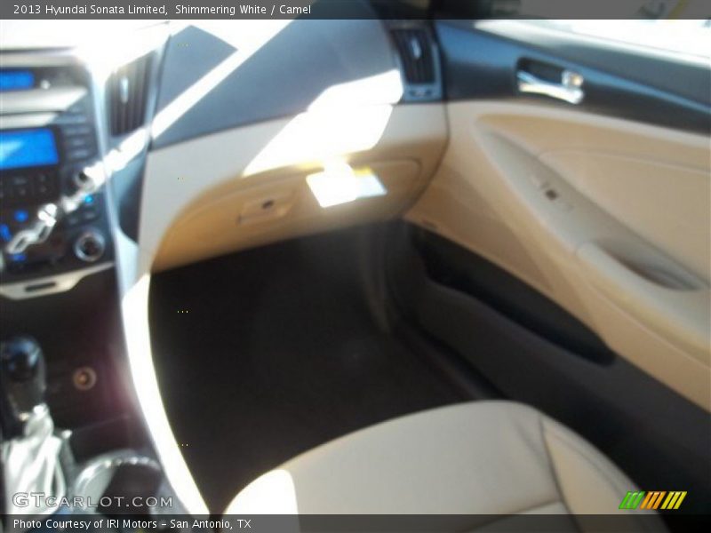 Shimmering White / Camel 2013 Hyundai Sonata Limited