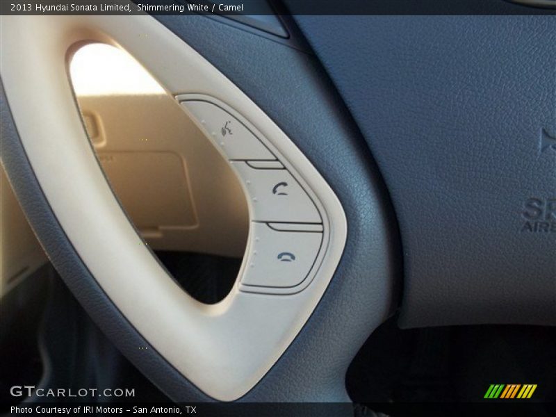 Shimmering White / Camel 2013 Hyundai Sonata Limited