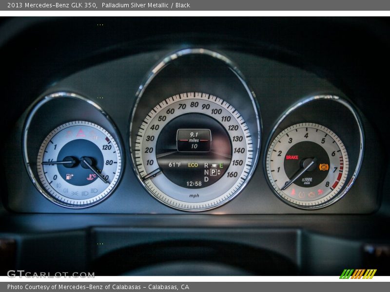 Palladium Silver Metallic / Black 2013 Mercedes-Benz GLK 350
