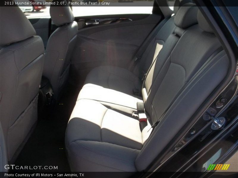 Pacific Blue Pearl / Gray 2013 Hyundai Sonata Limited 2.0T