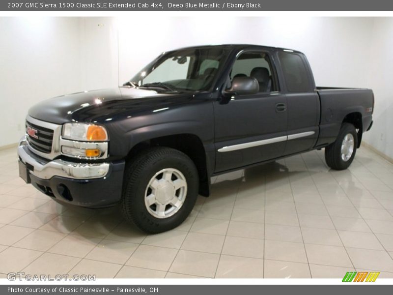 Deep Blue Metallic / Ebony Black 2007 GMC Sierra 1500 Classic SLE Extended Cab 4x4