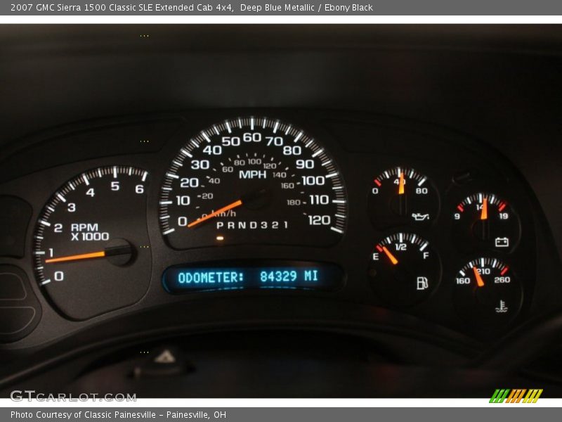 Deep Blue Metallic / Ebony Black 2007 GMC Sierra 1500 Classic SLE Extended Cab 4x4