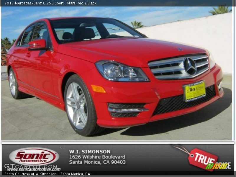 Mars Red / Black 2013 Mercedes-Benz C 250 Sport