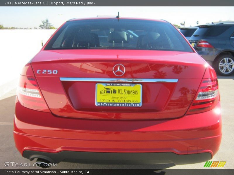 Mars Red / Black 2013 Mercedes-Benz C 250 Sport