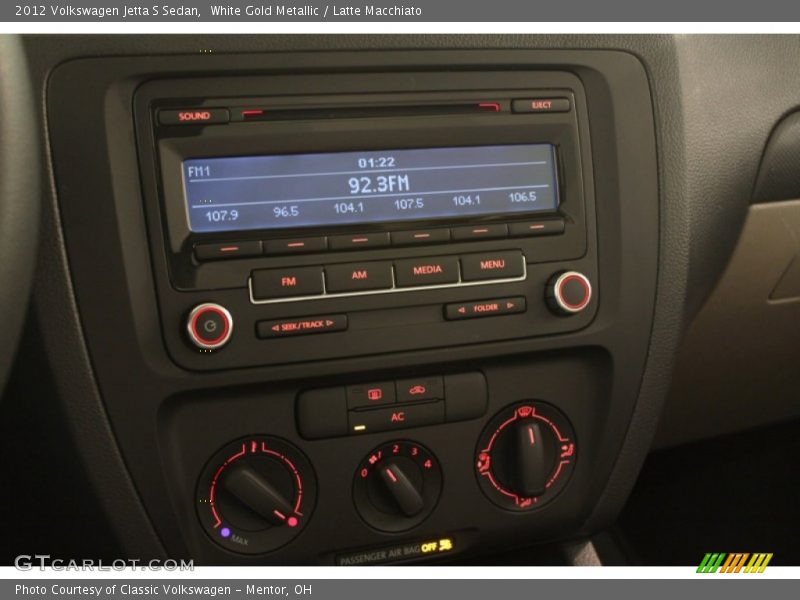 White Gold Metallic / Latte Macchiato 2012 Volkswagen Jetta S Sedan