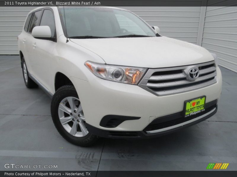 Blizzard White Pearl / Ash 2011 Toyota Highlander V6