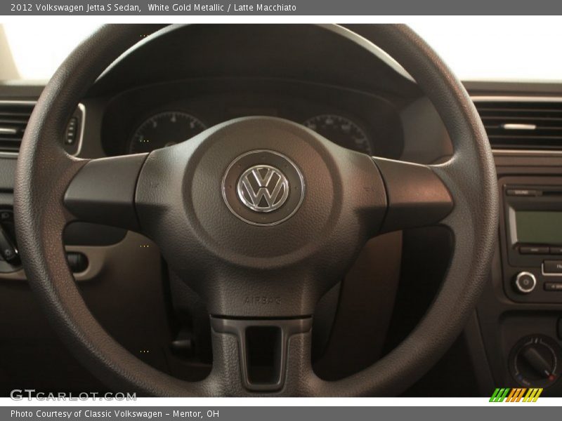 White Gold Metallic / Latte Macchiato 2012 Volkswagen Jetta S Sedan