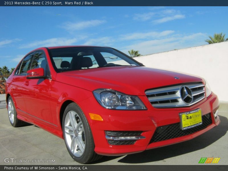Mars Red / Black 2013 Mercedes-Benz C 250 Sport