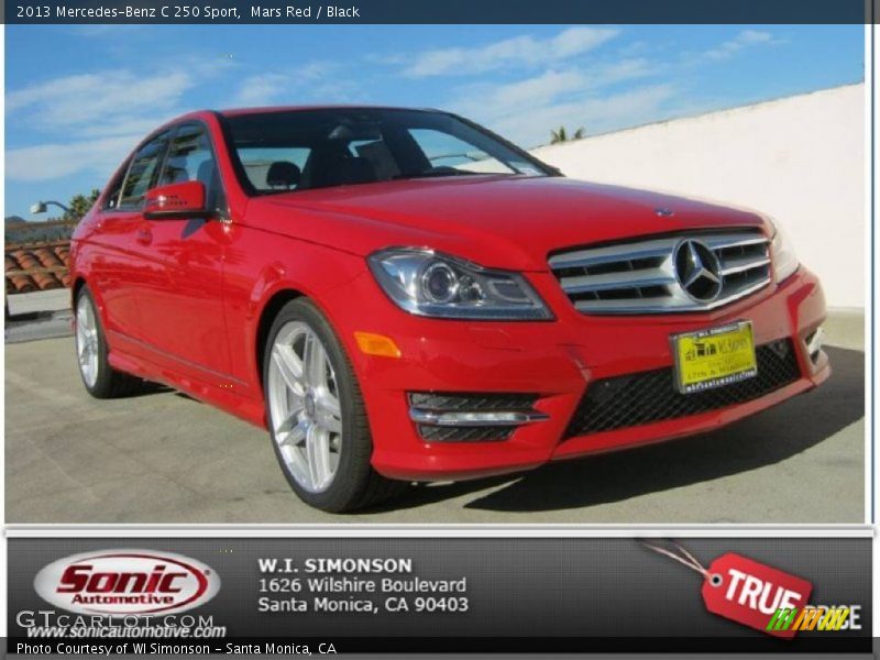 Mars Red / Black 2013 Mercedes-Benz C 250 Sport