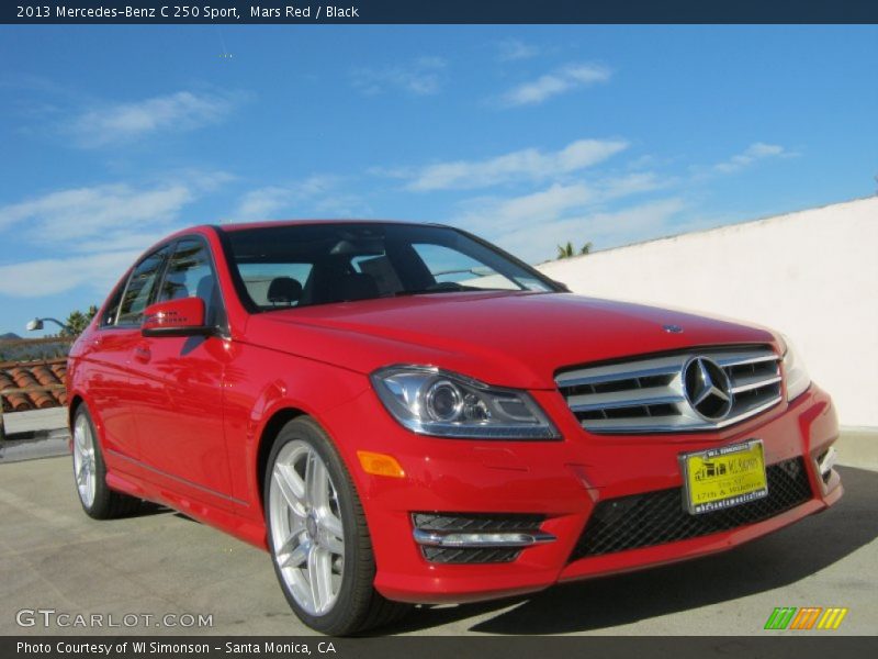 Mars Red / Black 2013 Mercedes-Benz C 250 Sport