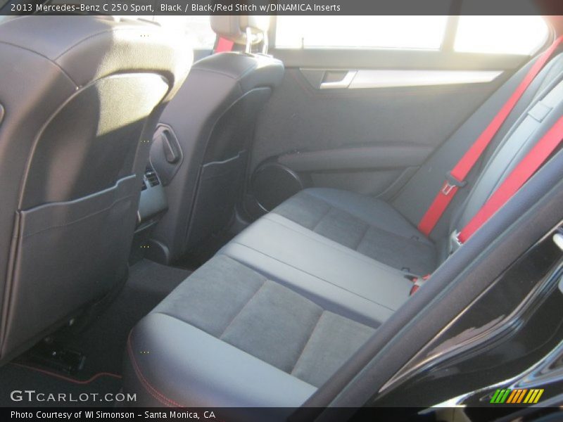 Black / Black/Red Stitch w/DINAMICA Inserts 2013 Mercedes-Benz C 250 Sport