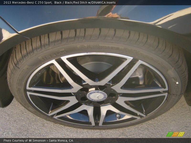 Black / Black/Red Stitch w/DINAMICA Inserts 2013 Mercedes-Benz C 250 Sport