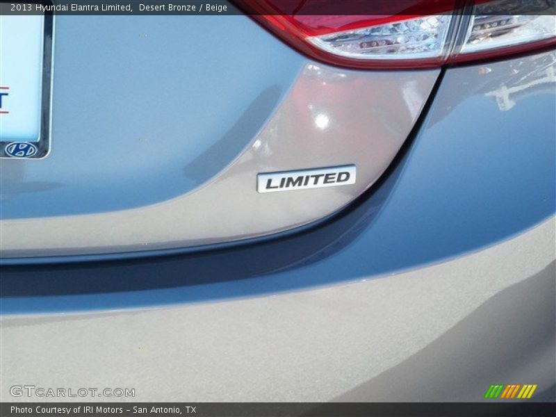 Desert Bronze / Beige 2013 Hyundai Elantra Limited