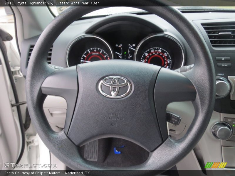 Blizzard White Pearl / Ash 2011 Toyota Highlander V6