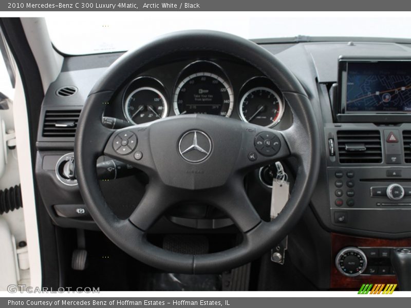 Arctic White / Black 2010 Mercedes-Benz C 300 Luxury 4Matic