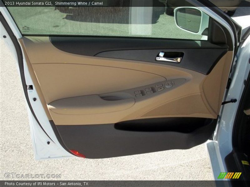 Shimmering White / Camel 2013 Hyundai Sonata GLS