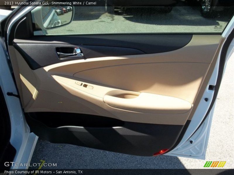 Shimmering White / Camel 2013 Hyundai Sonata GLS