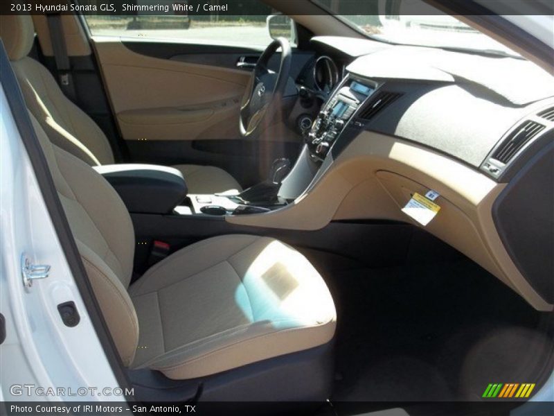 Shimmering White / Camel 2013 Hyundai Sonata GLS