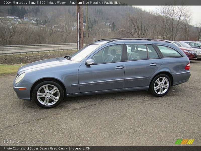 Platinum Blue Metallic / Pacific Blue 2004 Mercedes-Benz E 500 4Matic Wagon