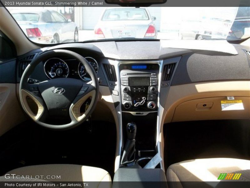 Shimmering White / Camel 2013 Hyundai Sonata GLS